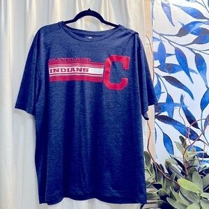 Genuine Merchandise 100% Polyester Cleveland Indians Short Sleeve Shirt Size XL